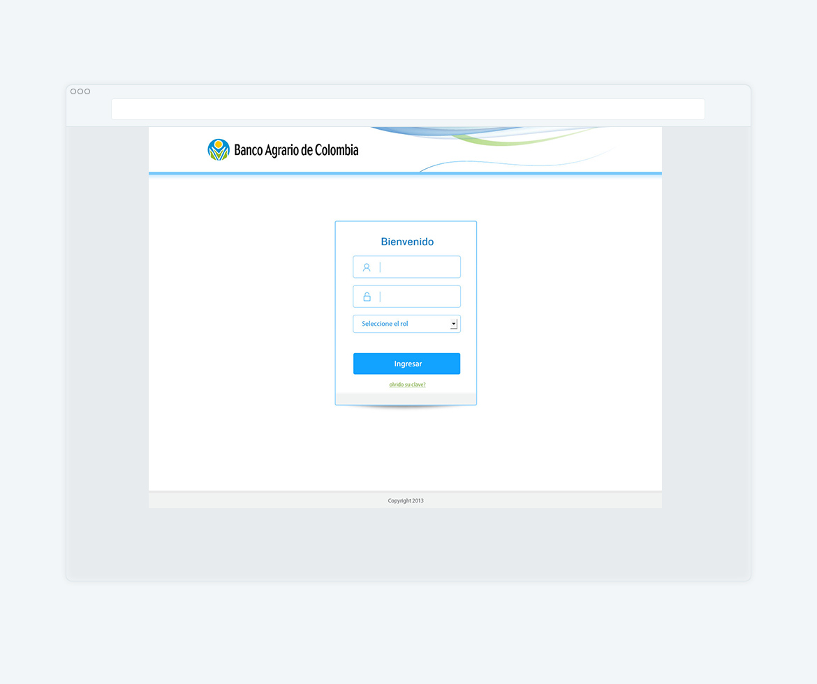 imagen aplicación web banco agrario - ejemplo 2