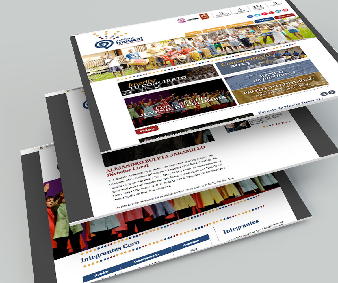 imagen pagina web celebra la música - ejemplo 1