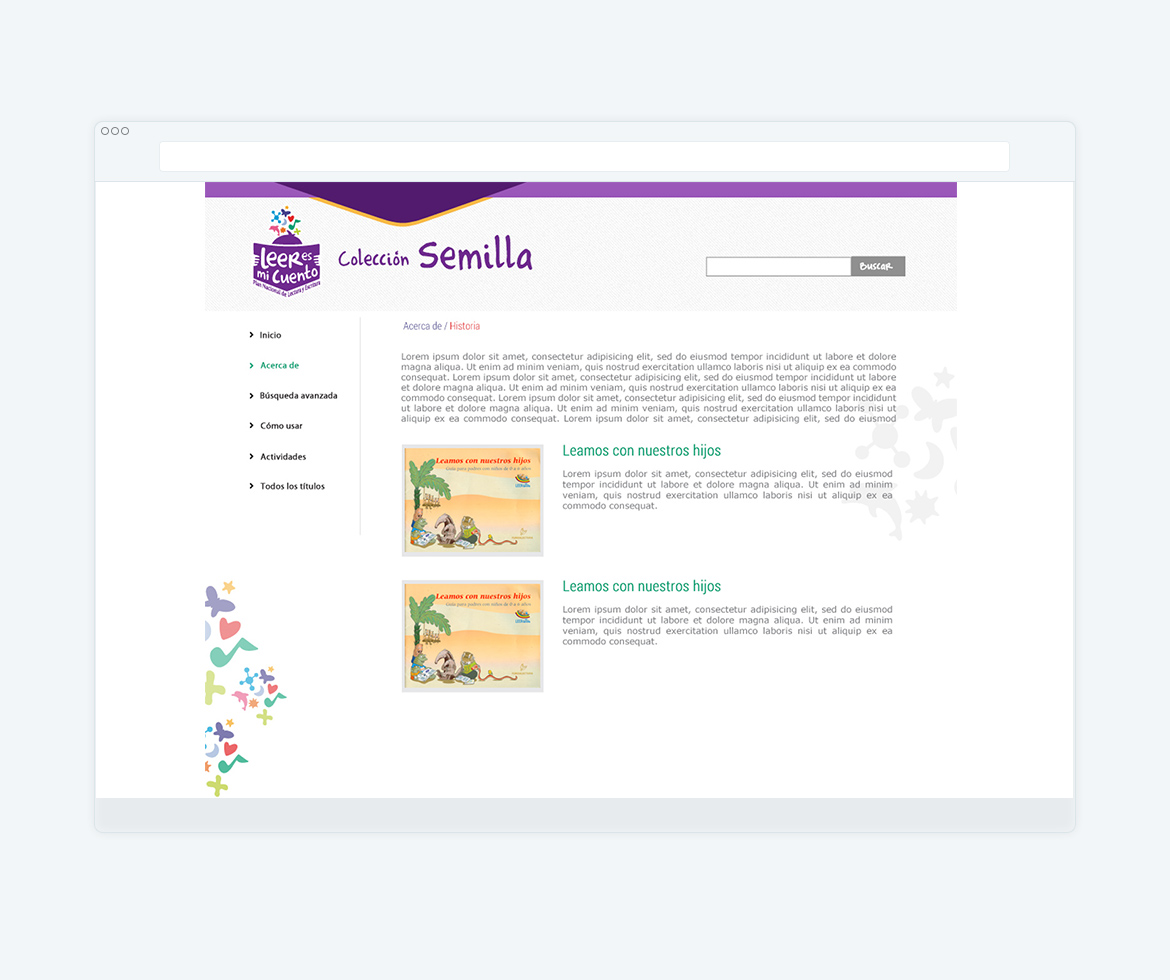 imagen pagina web colección semilla - ejemplo 2